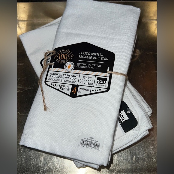 ECO-friendly/wrinkle resistant now DESIGNS 100% recycled content s/4 napkins-NWT - Picture 15 of 16